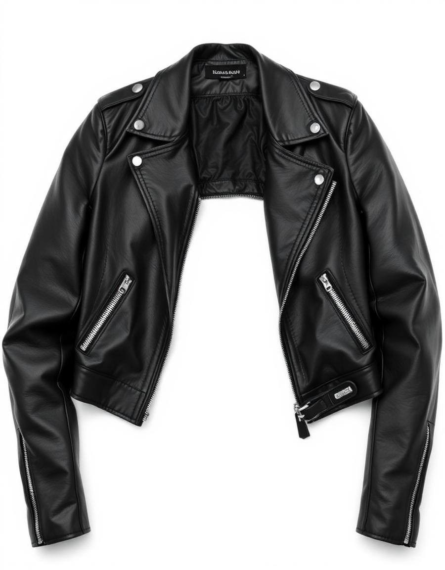 Cropped Leather Jacket